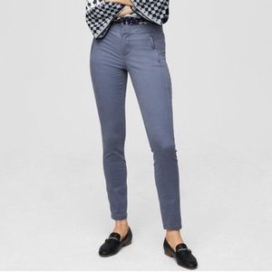 LOFT Marisa Zip Pocket Chino Pants in Grey